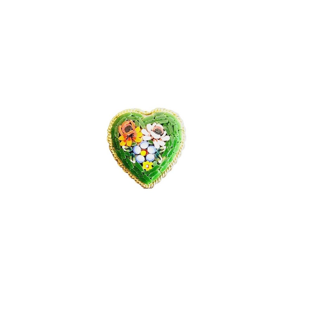 Vintage Mosaic Heart Brooch (A3148)